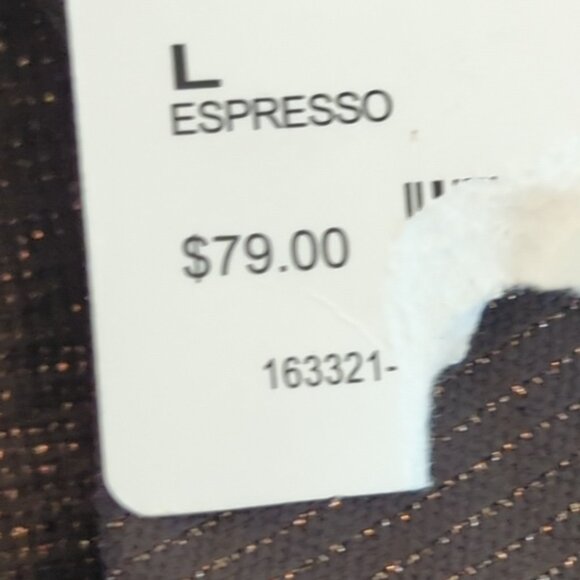 Athleta L Shimmer Seamless Espresso Drawstring Leggings Unstinkable NEW-lp347 - Picture 8 of 12